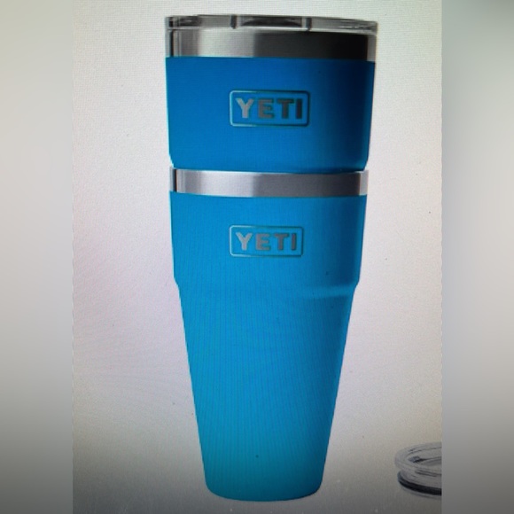 YETI 30 OZ STACKABLE RAMBLER TUMBLER WITH MAGSLIDER LID BIG WAVE BLUE NWT! - Picture 6 of 7